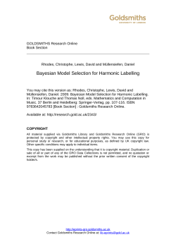 Bayesian Model Selection for Harmonic Labelling