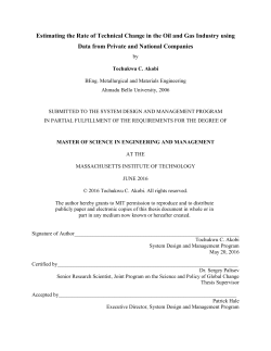 Estimating the Rate of Technical Change in the Oil and Gas Industry