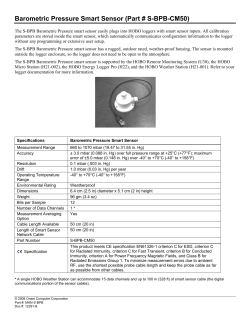 Barometric Pressure Smart Sensor