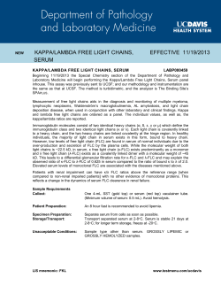kappa/lambda free light chains, effective 11/19
