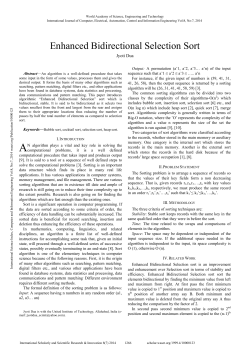 Enhanced Bidirectional Selection Sort