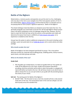 Battle of the Bighorn - Echo Canyon River Expeditions