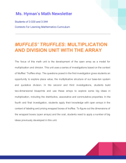 muffles` truffles : multiplication and division unit with the