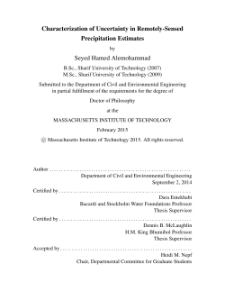 Characterization of Uncertainty in Remotely