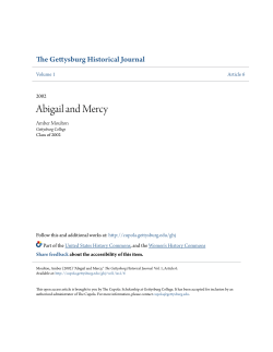 Abigail and Mercy - The Cupola: Scholarship at Gettysburg College