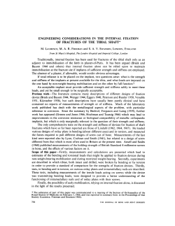 ENGINEERING CONSIDERATIONS IN THE INTERNAL FIXATION