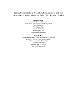 Tiebout Competition, Yardstick Competition, and Tax