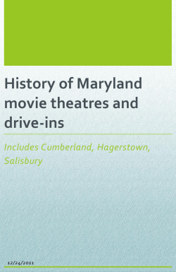 History of Maryland movie theatres and drive-ins - Movie