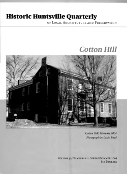 Historic Huntsville Quarterly - Huntsville History Collection