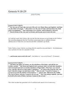 Genesis 9:18-29