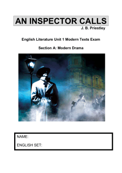 An inspector calls revision booklet
