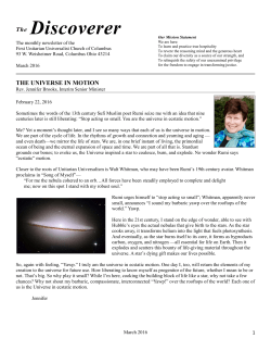 The Discoverer - First Unitarian Universalist Church of Columbus