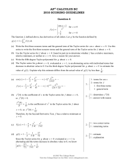 ap&reg; calculus bc 2010 scoring guidelines - AP Central