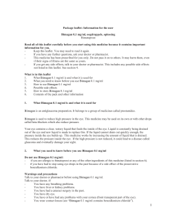 1 Package leaflet: Information for the user Bimagan 0,1 mg/ml
