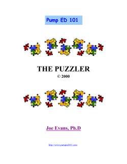 the puzzler - Pump Ed 101