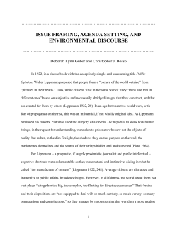 issue framing, agenda setting