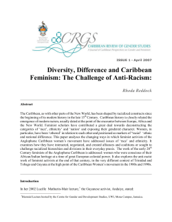 Diversity, Difference and Caribbean Feminism