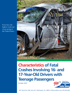 Characteristics of Fatal Crashes Involving 16- and 17-Year