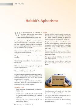 Hobbit`s Aphorisms