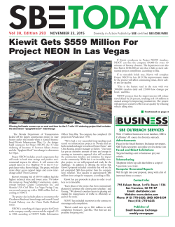 Kiewit Gets $559 Million For Project NEON In Las Vegas