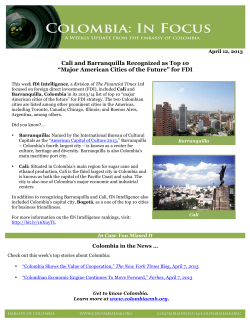 Cali and Barranquilla Recognized as Top 10 &ldquo;Major American Cities