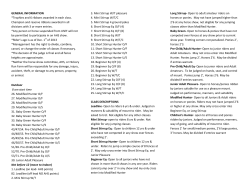 GENERAL INFORMATION *Trophies and 6 ribbons awarded in