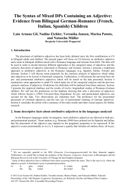 The Syntax of Mixed DPs Containing an Adjective