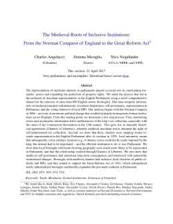The Medieval Roots of Inclusive Institutions: From the Norman