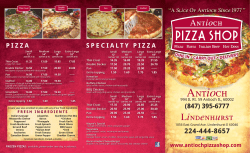 our menu - Antioch Pizza Shop