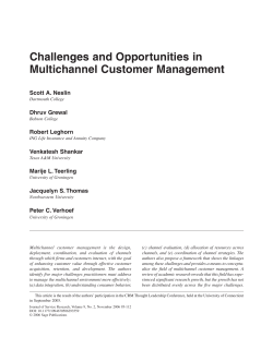 Challenges and Opportunities in Multichannel Customer Management