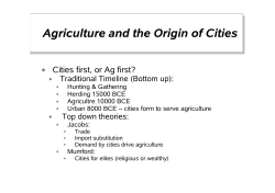 Lecture Notes on History of Agriculture