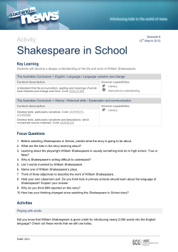 Shakespeare in School