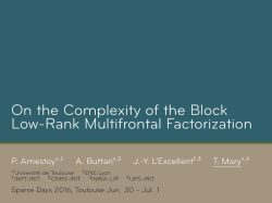 On the Complexity of the Block Low