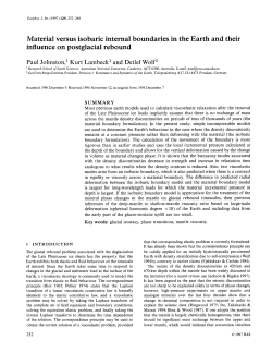 Material versus isobaric internal boundaries in the Earth and their