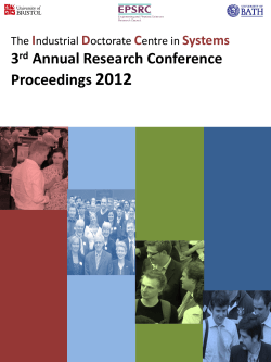3rd Annual Research Conference Proceedings 2012