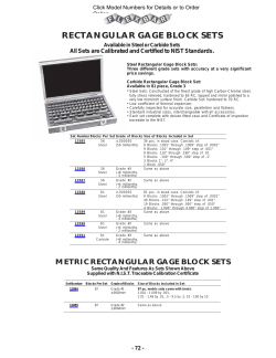 072 rectangular gage block sets - Flexbar