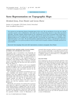Scree Representation on Topographic Maps