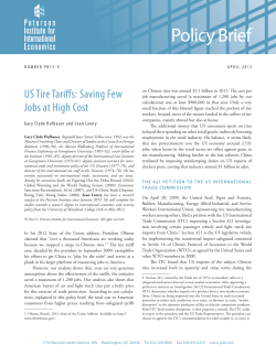 US Tire Tariffs: Saving Few Jobs at High Cost