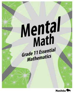 Mental Math Grade 11 Essential Mathematics (30S)