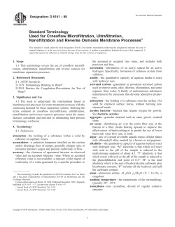 Used for Crossflow Microfiltration, Ultrafiltration, Nanofiltration and