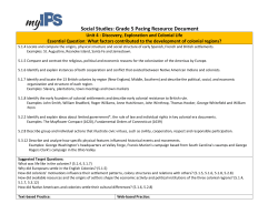 Social Studies: Grade 5 Pacing Resource Document