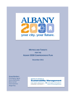 METRICS AND TARGETS FOR THE ALBANY