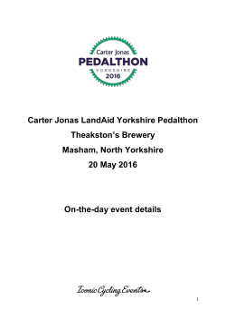 Carter Jonas LandAid Yorkshire Pedalthon Theakston`s Brewery