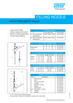 Filling nozzle - pneumatic valve