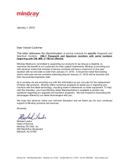 Passport 2 and Spectrum CM, MM, TM &ndash; End of Life Letter