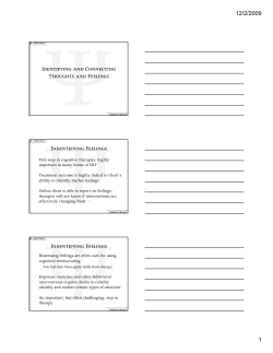 Identifying and Connecting Thoughts and Feelings