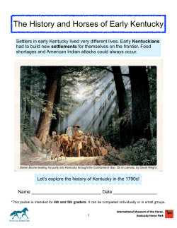 The History and Horses of Early Kentucky