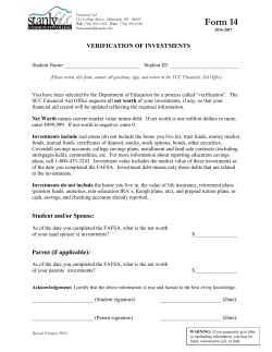 Investments - Stanly Community College