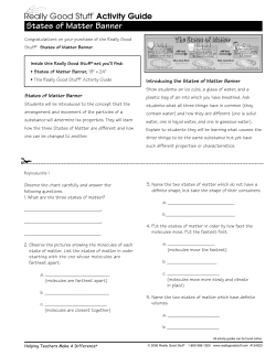 States of Matter Banner