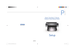 Setup Guide - SureColor P-Series P6000/P7000/P8000